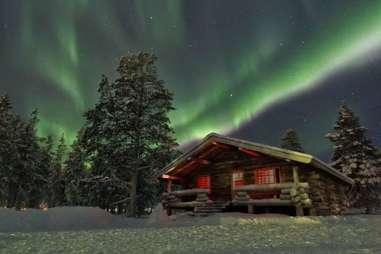 Lapland Cabin and Northern Lights