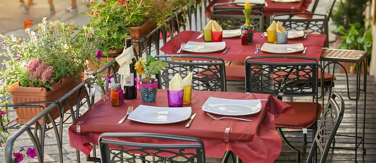 Cafe in Tuscany, Central Italy