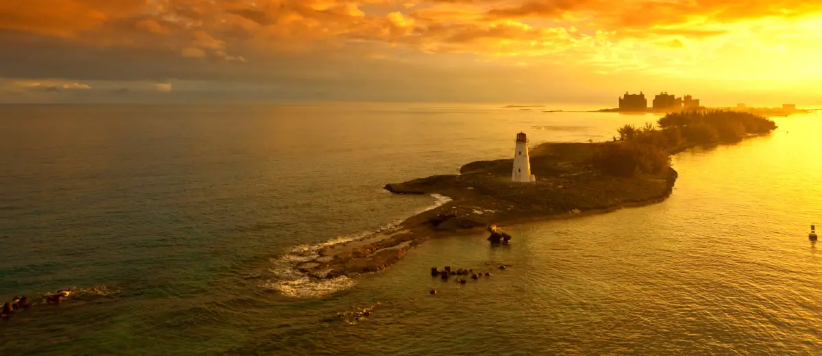 Nassau lighthouse at dawn, Bahamas