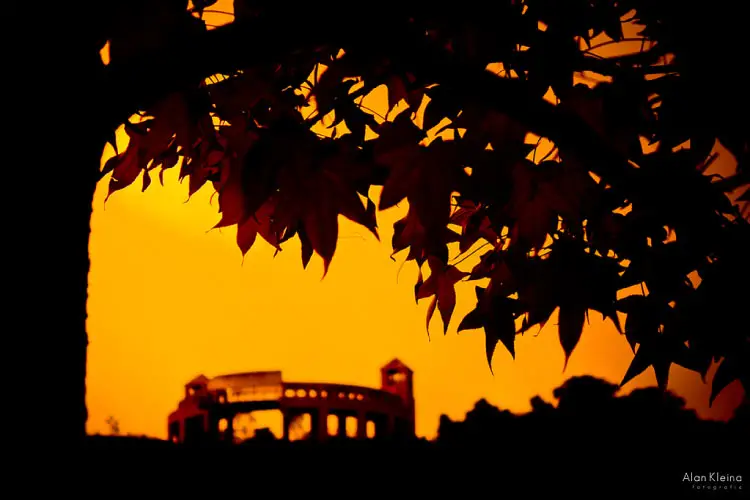 Sunset in Parque Tangua in Curitiba