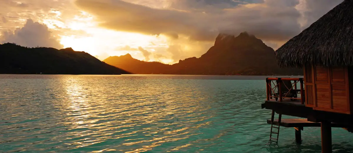 Sunrise at Bora Bora , French Polynesia