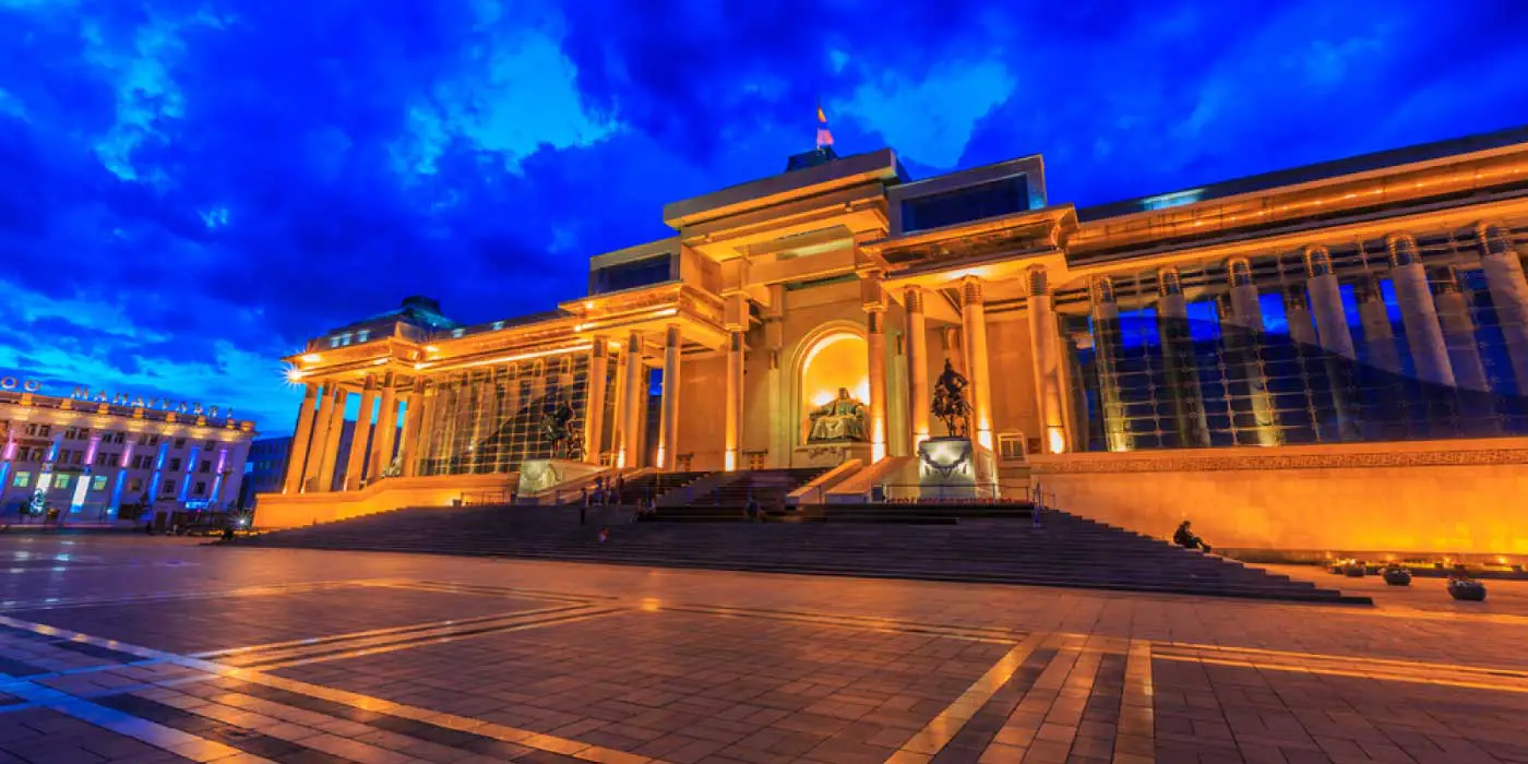 The Mausoleum of Sukhbaatar in Ulaanbaatar