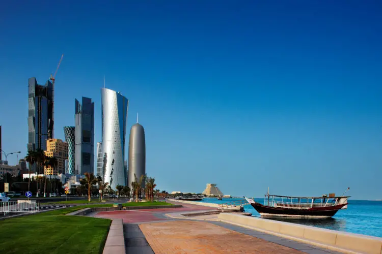 View along the Doha Corniche