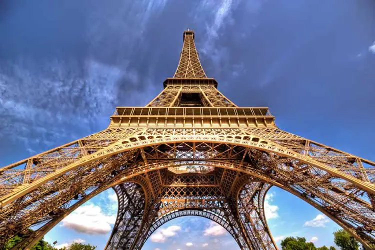 Ground view of the Eiffel Tower