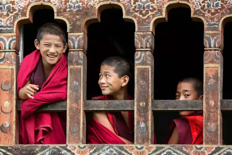 Young Monks in Bhutan