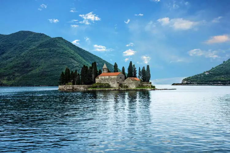 Island of Saint George in Perast Montenegro