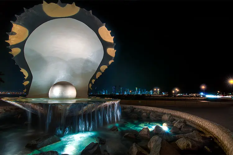 Pearl & Oyster Fountain in Doha
