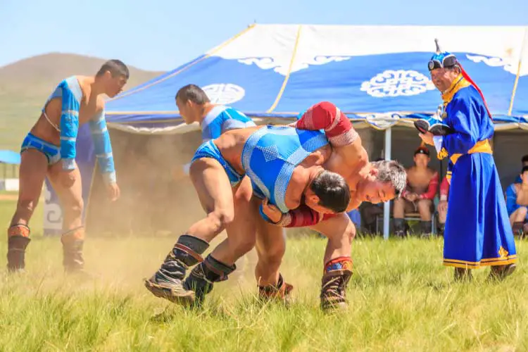 Traditional Mongolian Wrestling