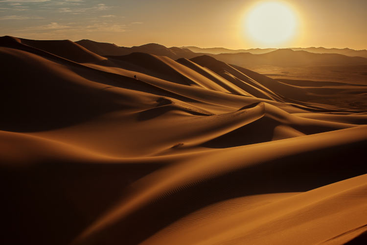 Sunset in Sahara Desert, Morocco