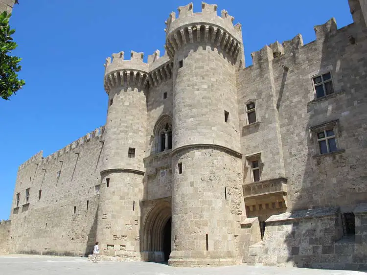 The Palace of Grand Masters. One of the rare Medieval Castles in Greece