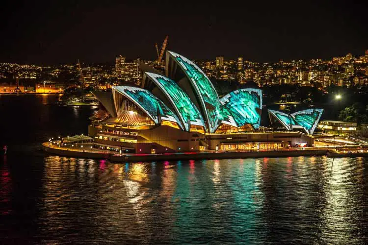 Vivid Lightshow at the Sydney Opera House