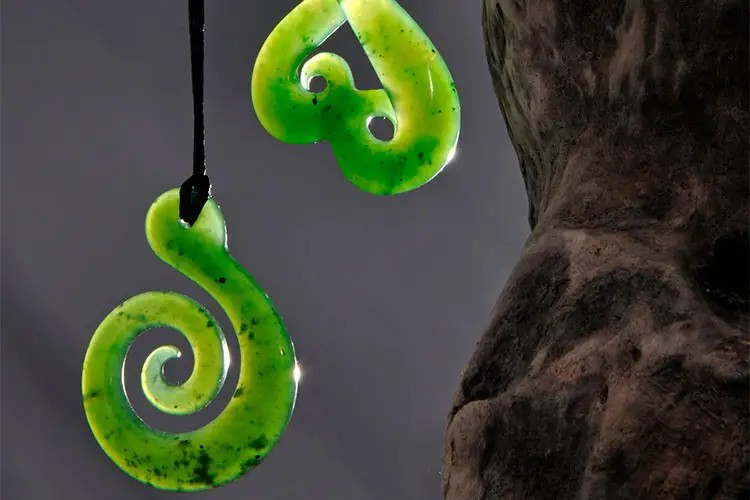 Backlit Jade Pendants, South Island, New Zealand