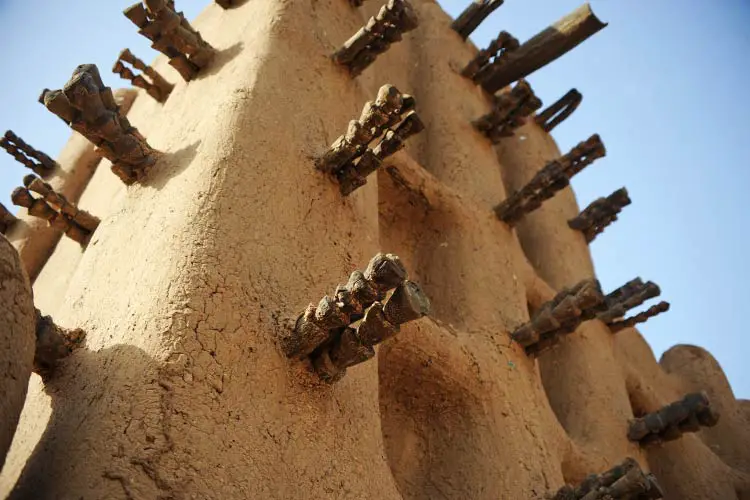 Closue up Timbuktu Mosque - Mali