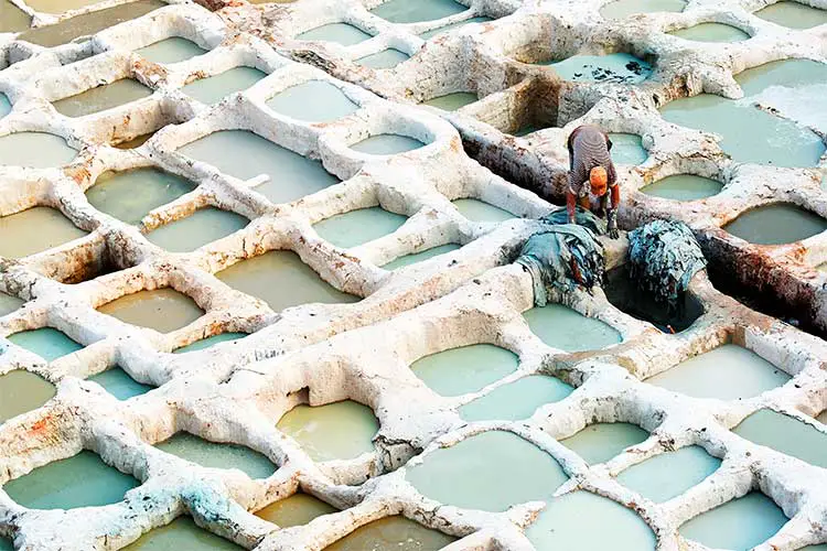 Some of the most talented Artisans in the world working the Tannery in Fes, Morocco