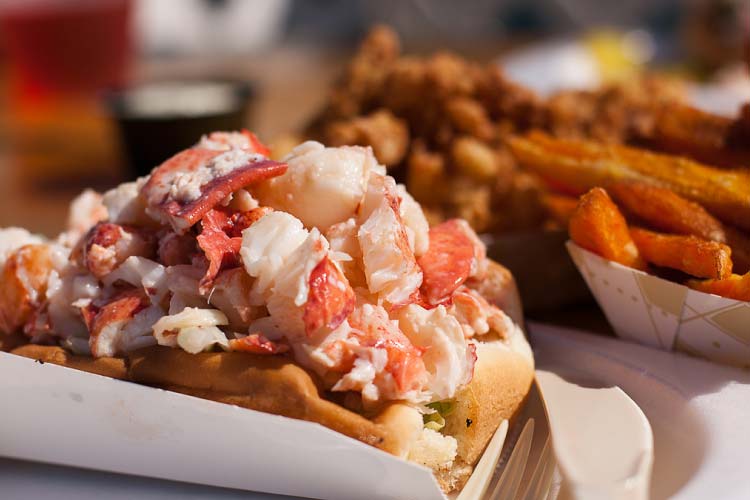 Lobster Roll from Shaw's Wharf restaurant in New Harbor, ME