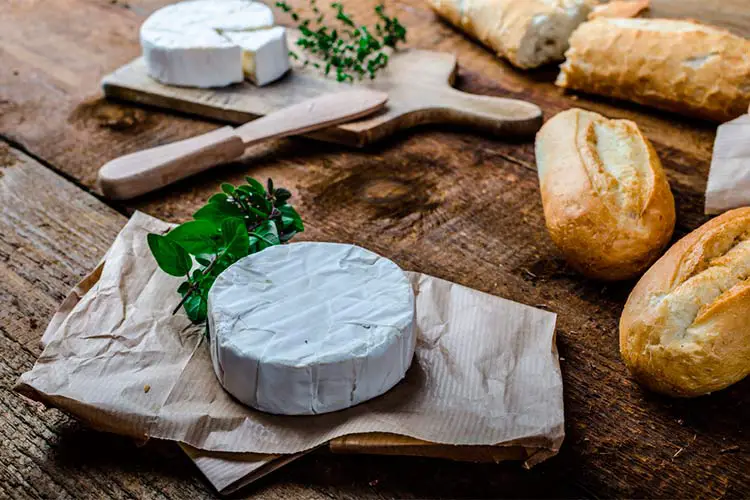 French cheese and bread,delicious food in Western Europe