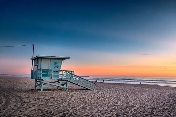 Lifeguard tower at Venice Beach, California