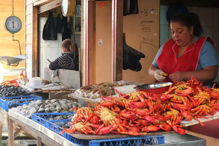 Local Seafood Market, Chiloé island, Chile