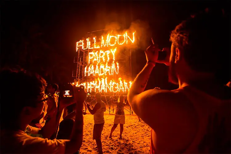 Phangan beach Full moon party, Koh Phangan , Thailand