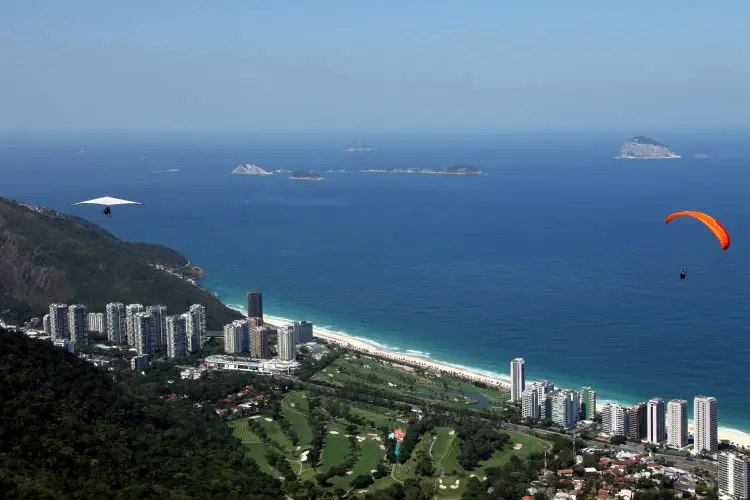 Hang gliding over Rio