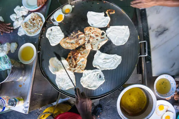 Roti Bread cooking in India