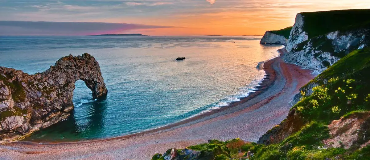 Sunset over Durdle Door