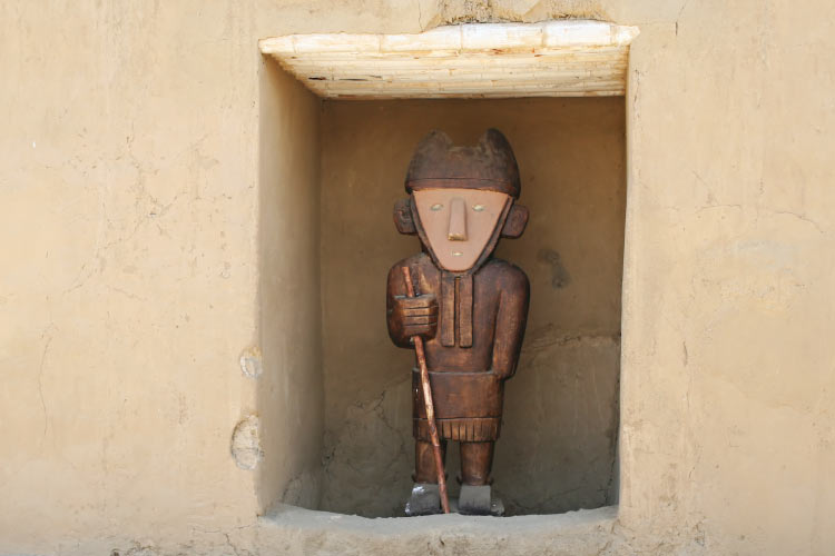 An ancient statue found at the ancient city of Chan Chan