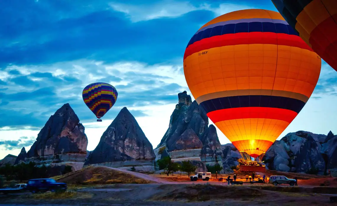 Hot Air Balloon launch in Goreme, Cappadocia