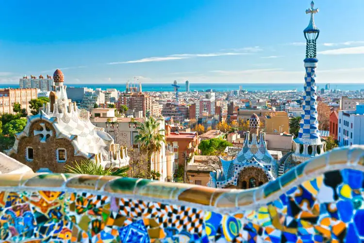 Park Guell in Barcelona, Spain