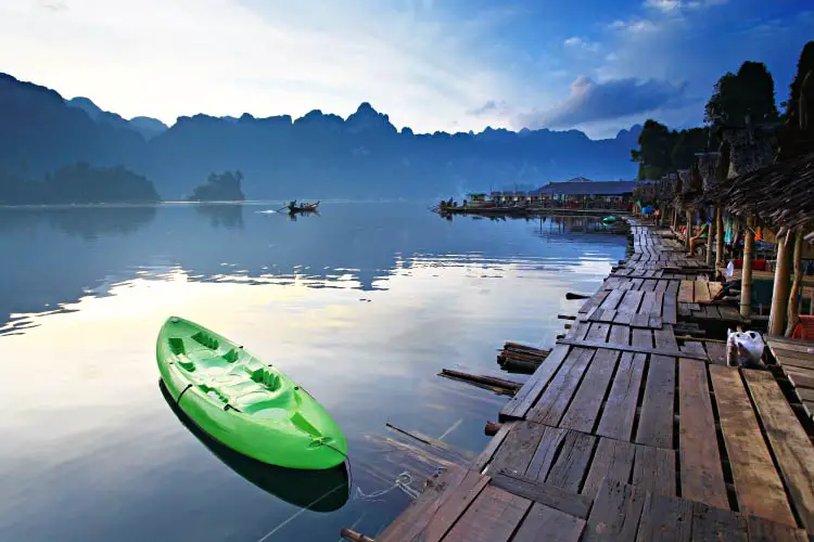 Ratchaprapha Dam at Khao Sok National Park, Surat Thani Province