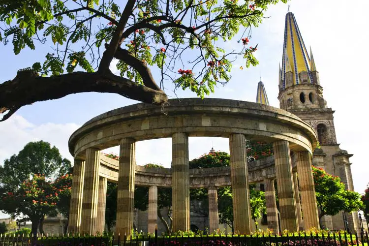 Rotonda de los Jalisciences Ilustres and Cathedral, Guadalajara