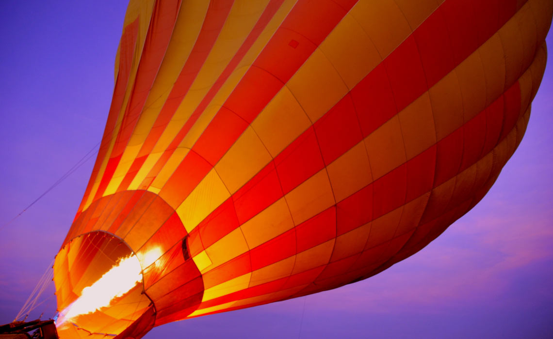 Sunrise balloon flight in Kenya