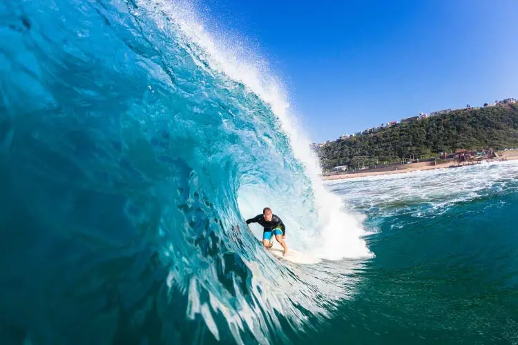 Surfing in Durban