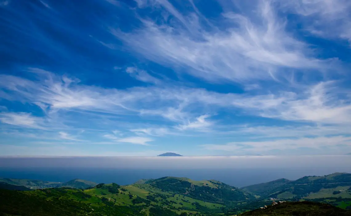 View from the Mirador del Estrecho in Spain across the Strait of Gibraltar to Africa