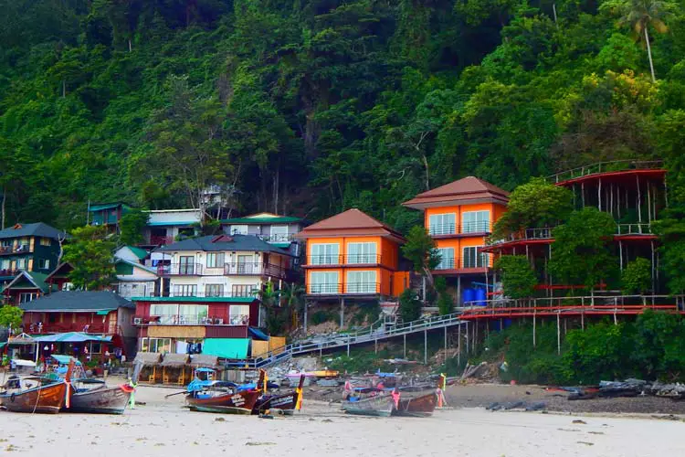 Cottages on the beach