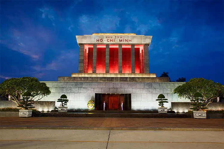 Ho Shi Minh mausoleum in Hanoi city