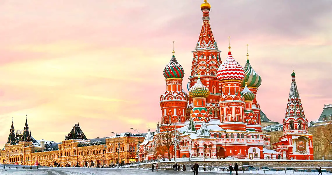 Moscow,Russia,Red square,view of St. Basil's Cathedral