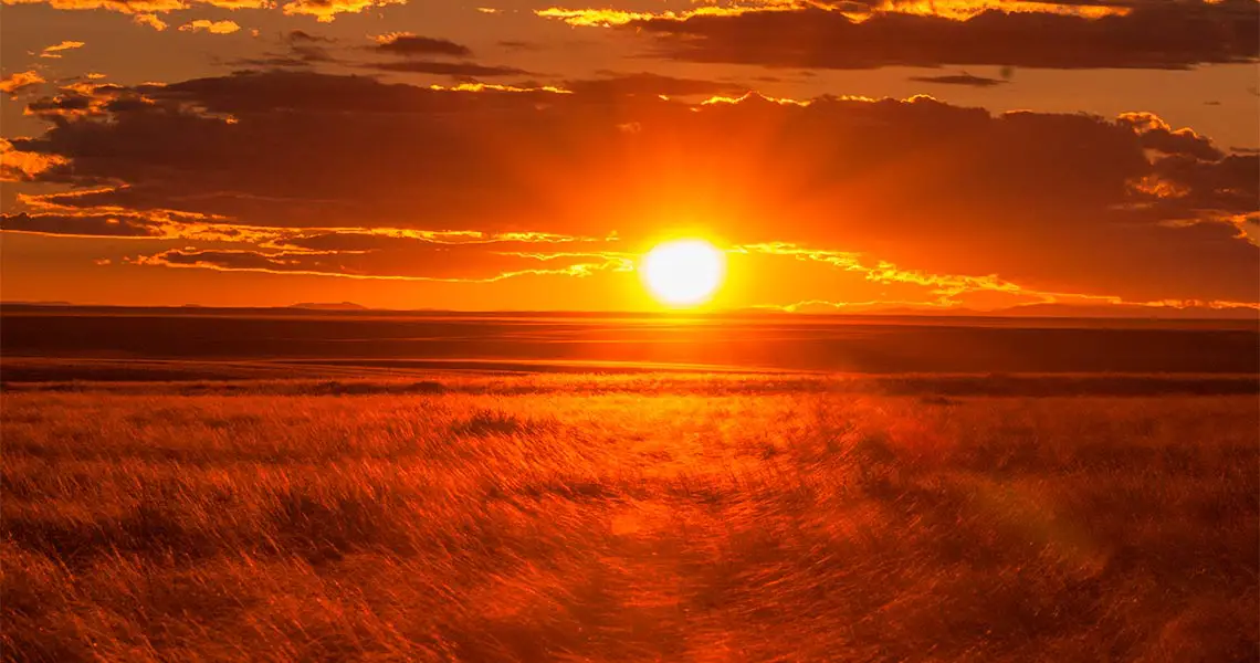 Sunset in Mongolia