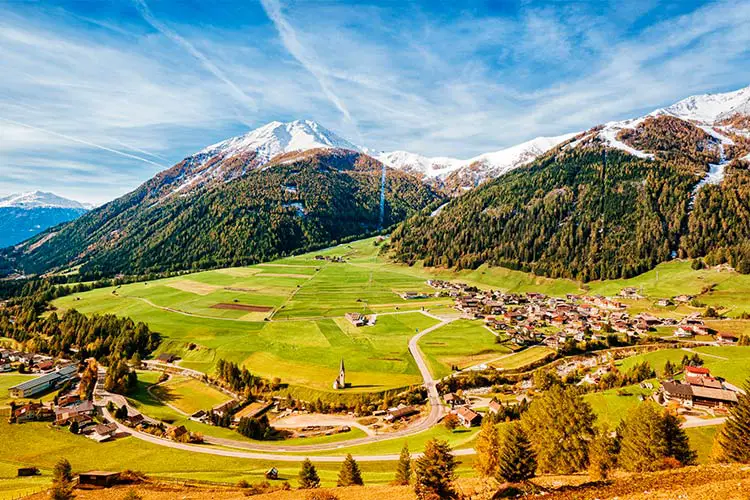 Valley in Austria near the Grossglockner Mountain