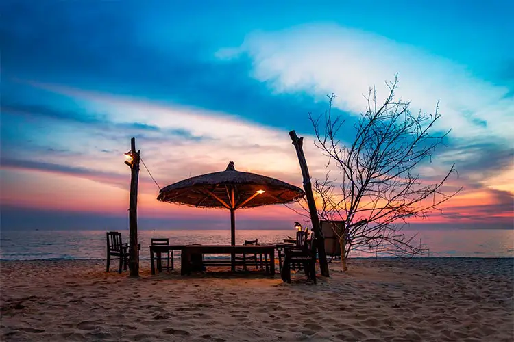 sunset time at Phu Quoc island in Vietnam