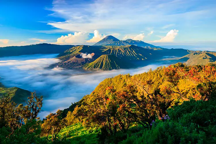 Bromo volcano at sunrise,Tengger Semeru National Park, East Java, Indonesia