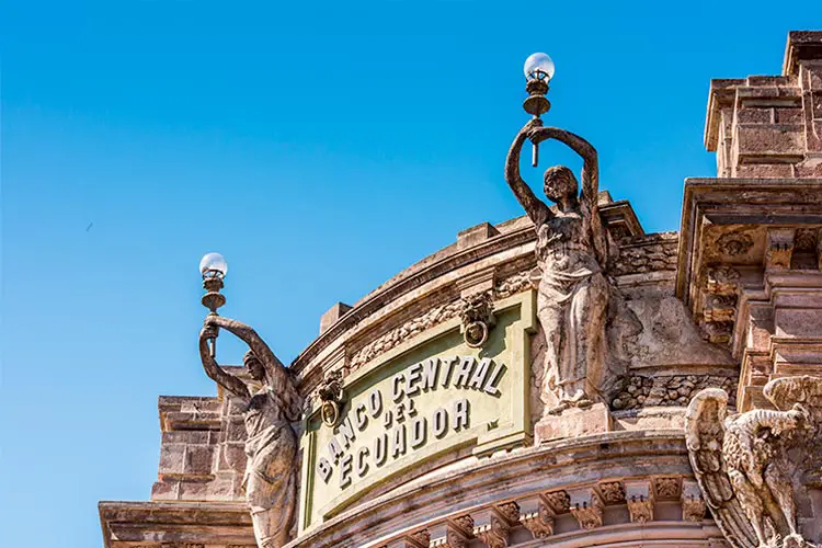 Central bank of Ecuador in the historic center of Quito