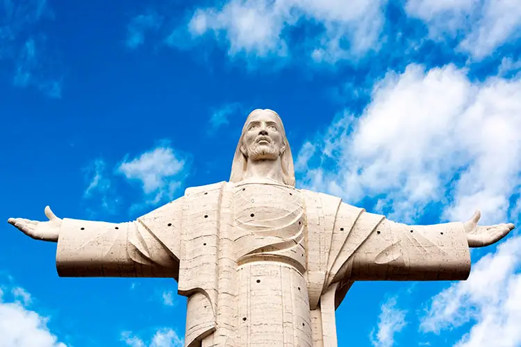 Largest statue of Jesus Christ in the world, the Cristo de la Concordia in Cochabamba, Bolivia