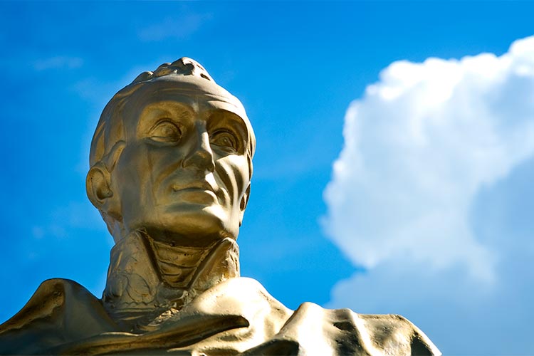 Sculpture of Simon Bolivar in Caracas Venezuela