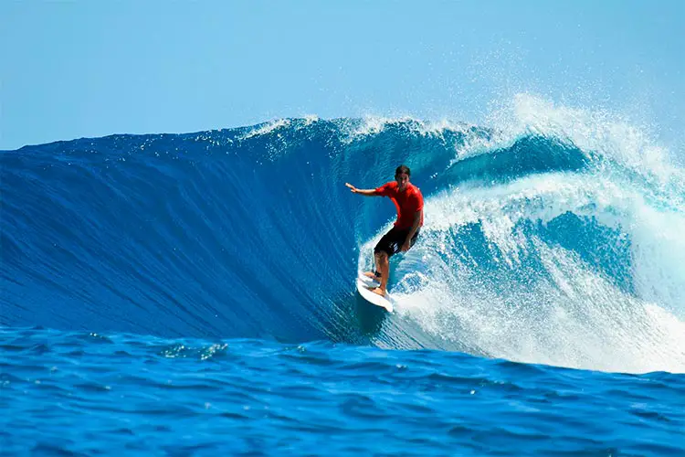 Surfer in the Mentawai Islands