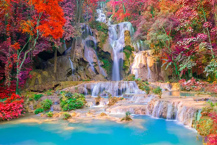 Tat Kuang Si Waterfalls at Luang Prabang, Laos