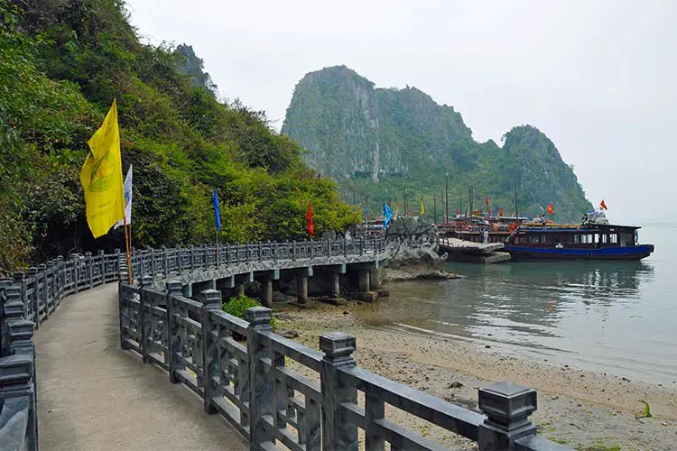 Boarding the Ship to Ha Long Bay Vietnam