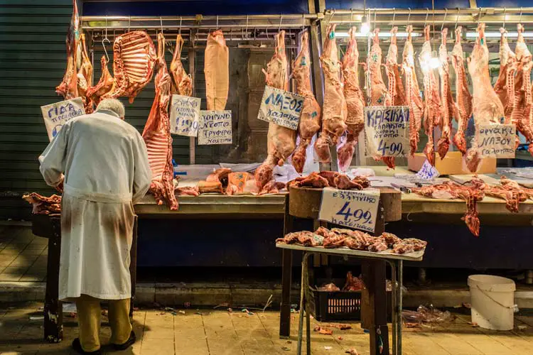 Sheep Butcher - Central Market, Athens