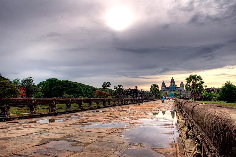 Entering Angkor Wat