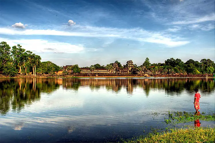 Fishing Time at Angkor temples